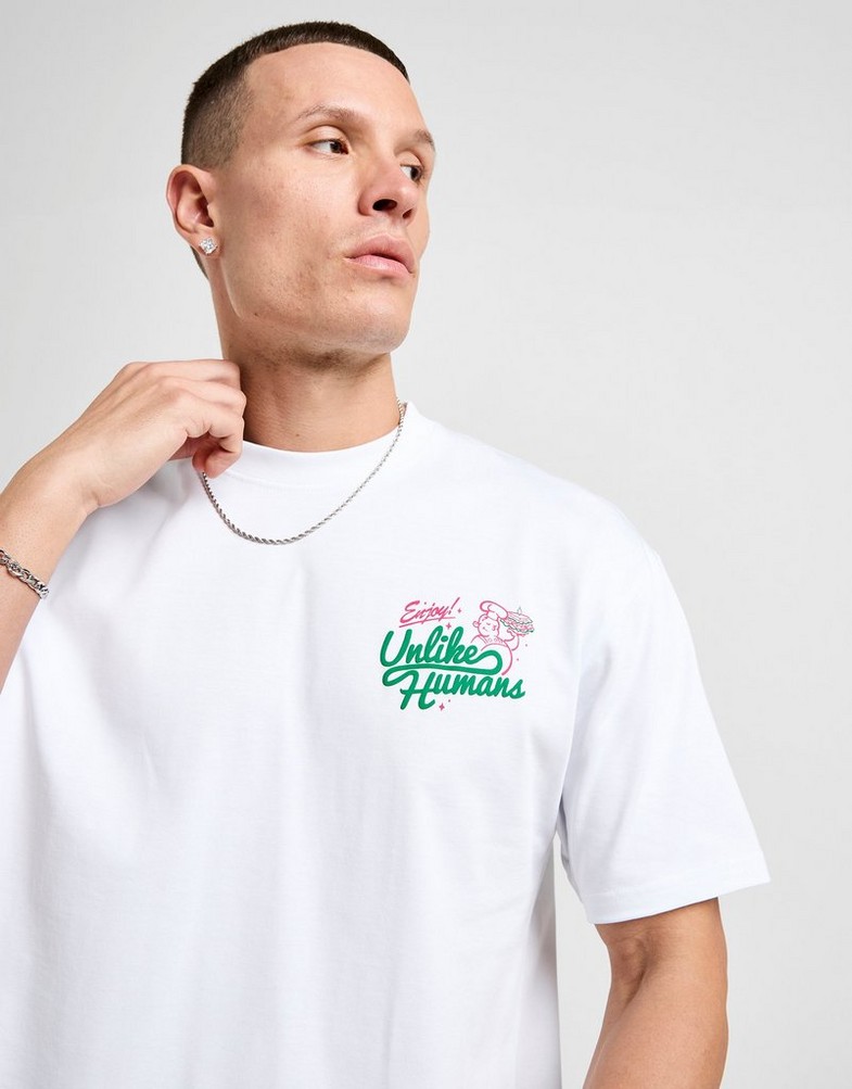 Tricou pentru bărbați UNLIKE HUMANS TRICOU CLUB TEE WHT-WHT ULHTM10307010 Alb