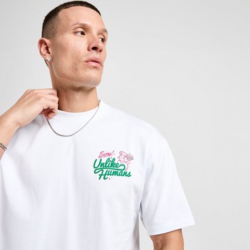 Tricou pentru bărbați UNLIKE HUMANS TRICOU CLUB TEE WHT-WHT