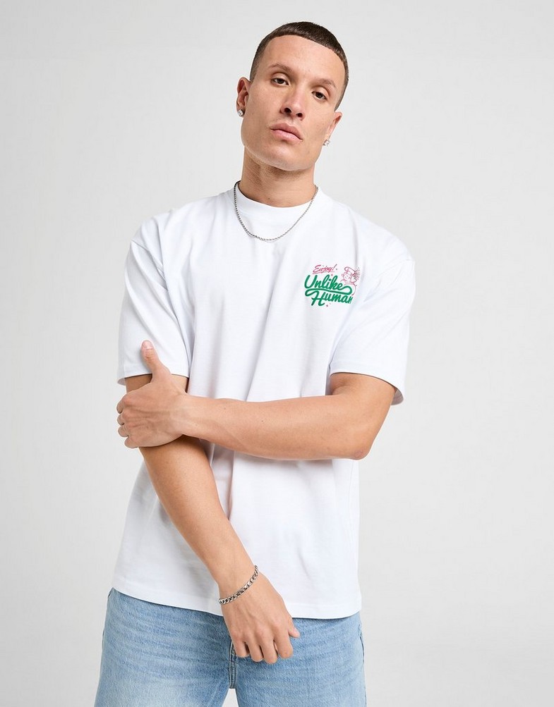 Tricou pentru bărbați UNLIKE HUMANS TRICOU CLUB TEE WHT-WHT ULHTM10307010 Alb