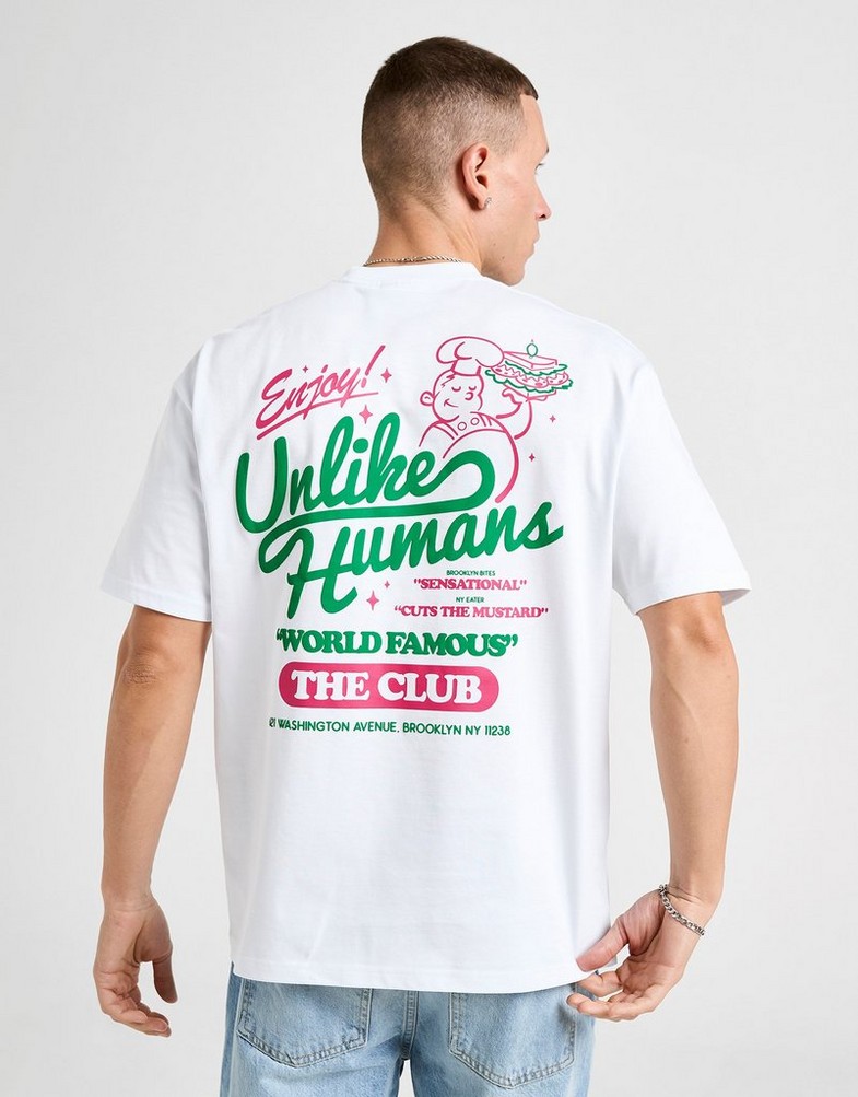Tricou pentru bărbați UNLIKE HUMANS TRICOU CLUB TEE WHT-WHT ULHTM10307010 Alb