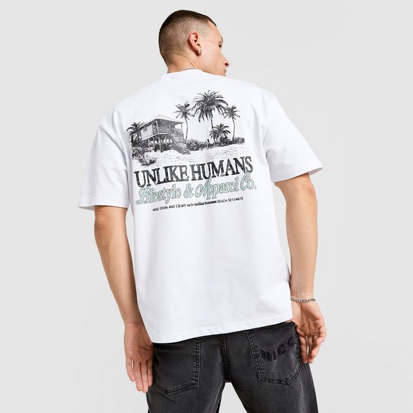 UNLIKE HUMANS TRIČKO SHACK TEE WHT-WHT
