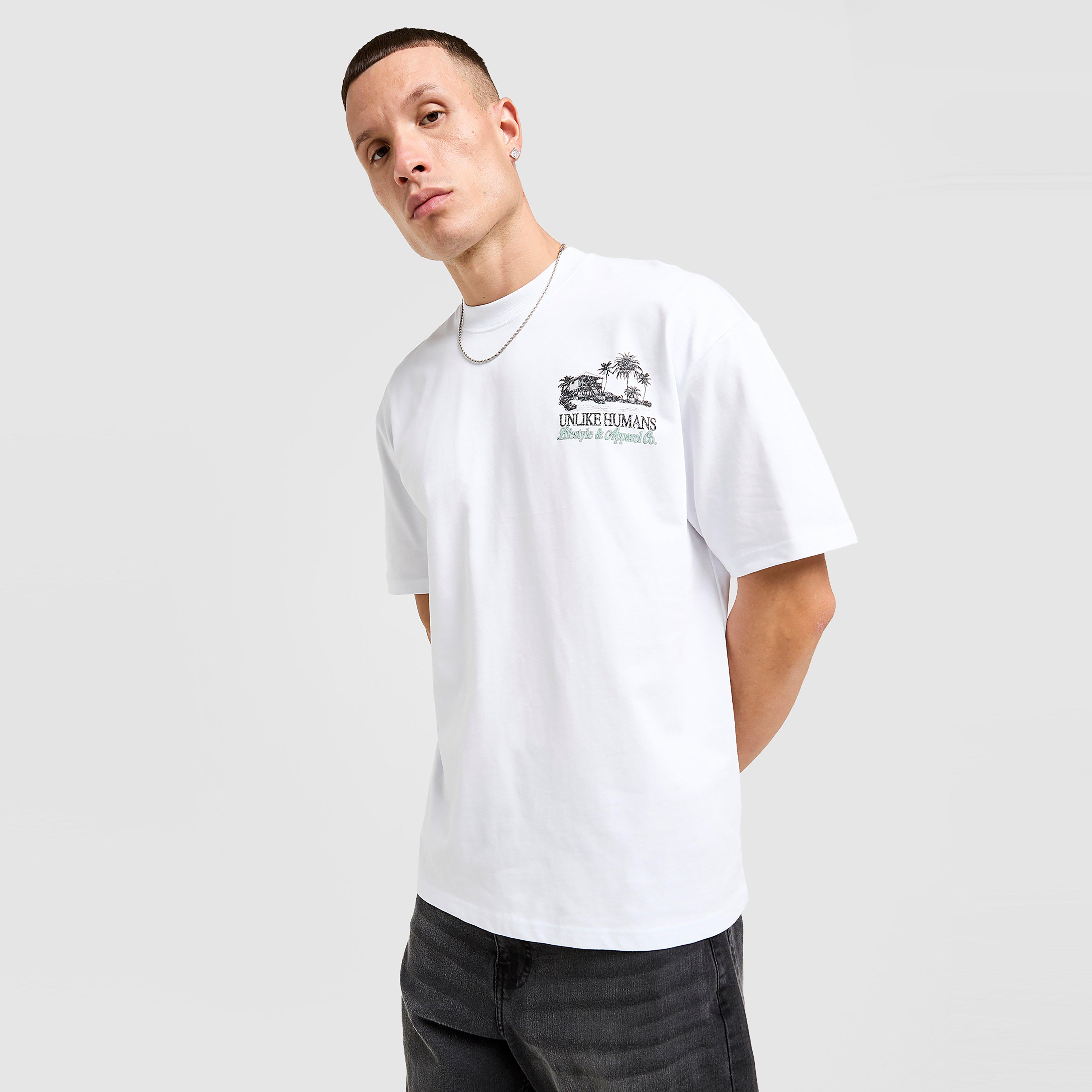 Koszulka, t-shirt męski UNLIKE HUMANS T-SHIRT SHACK TEE WHT-WHT