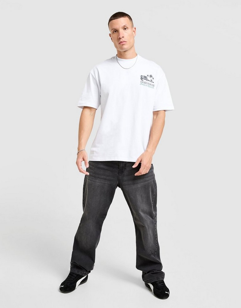 Tricou pentru bărbați UNLIKE HUMANS TRICOU SHACK TEE WHT-WHT ULHTM10316010 Alb