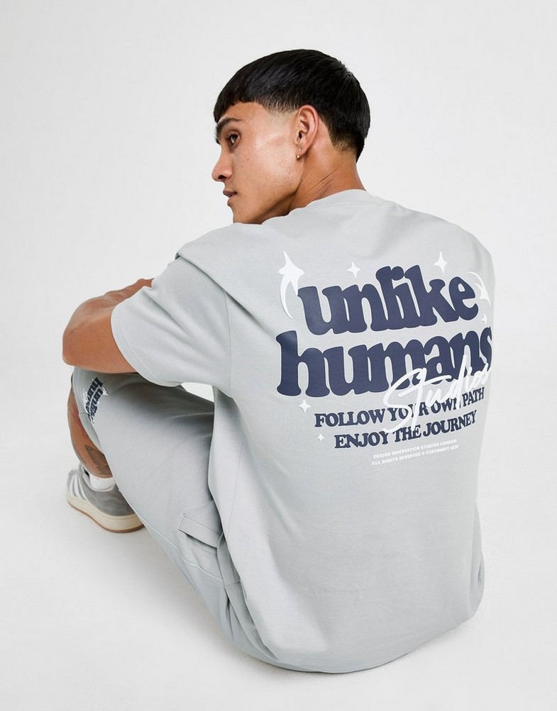 Tricou pentru bărbați UNLIKE HUMANS TRICOU CRAFTED TEE GRY-HIR ULHTM10325020 Gri