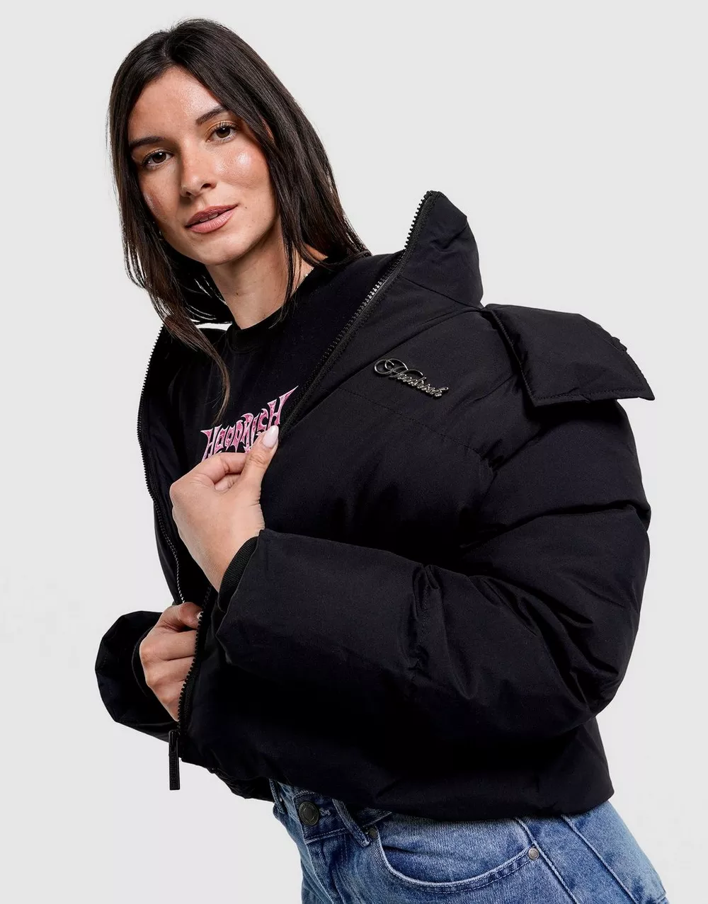 HOODRICH КУРТКА HUGO CROP PUFFER JKT BLK, фото 1 з 4
