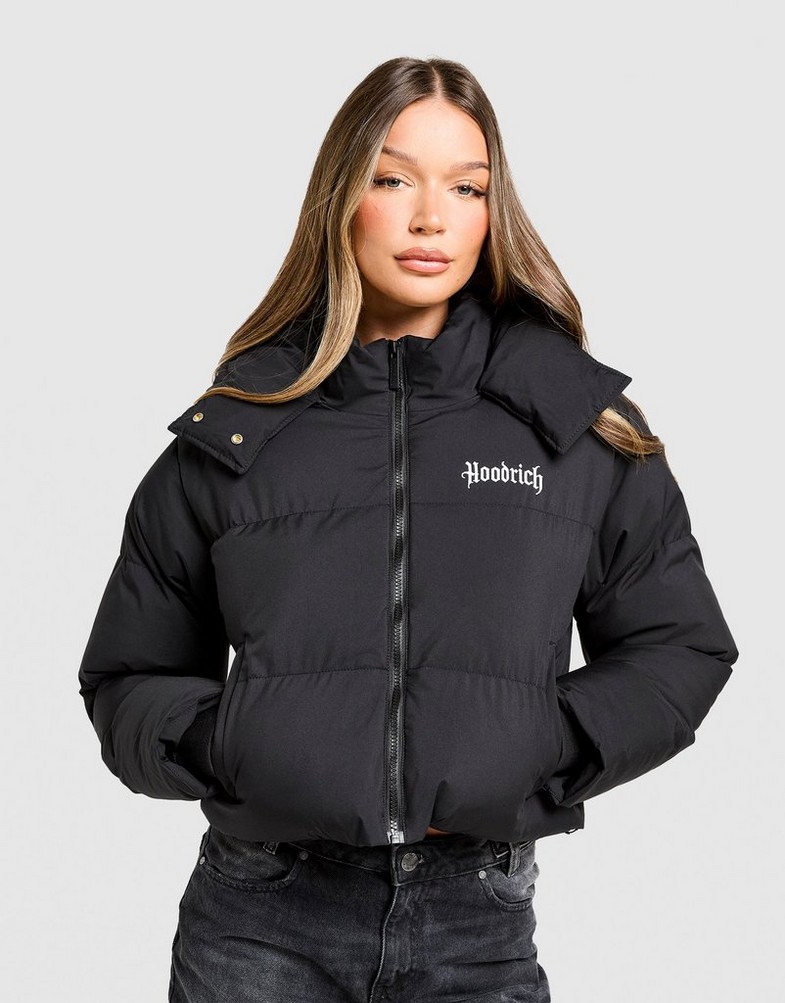 HOODRICH STRIUKĖ HUGO CROP PUFFER JKT BLK HW03250278 Juoda
