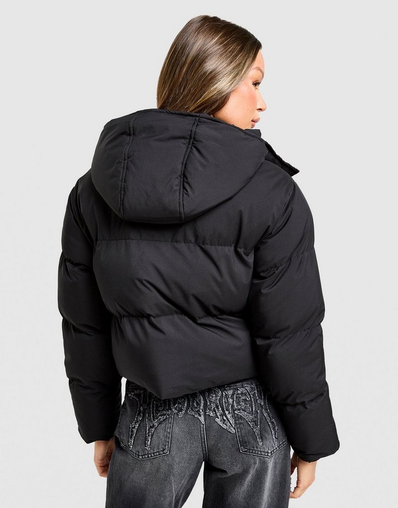 HOODRICH STRIUKĖ HUGO CROP PUFFER JKT BLK HW03250278 Juoda