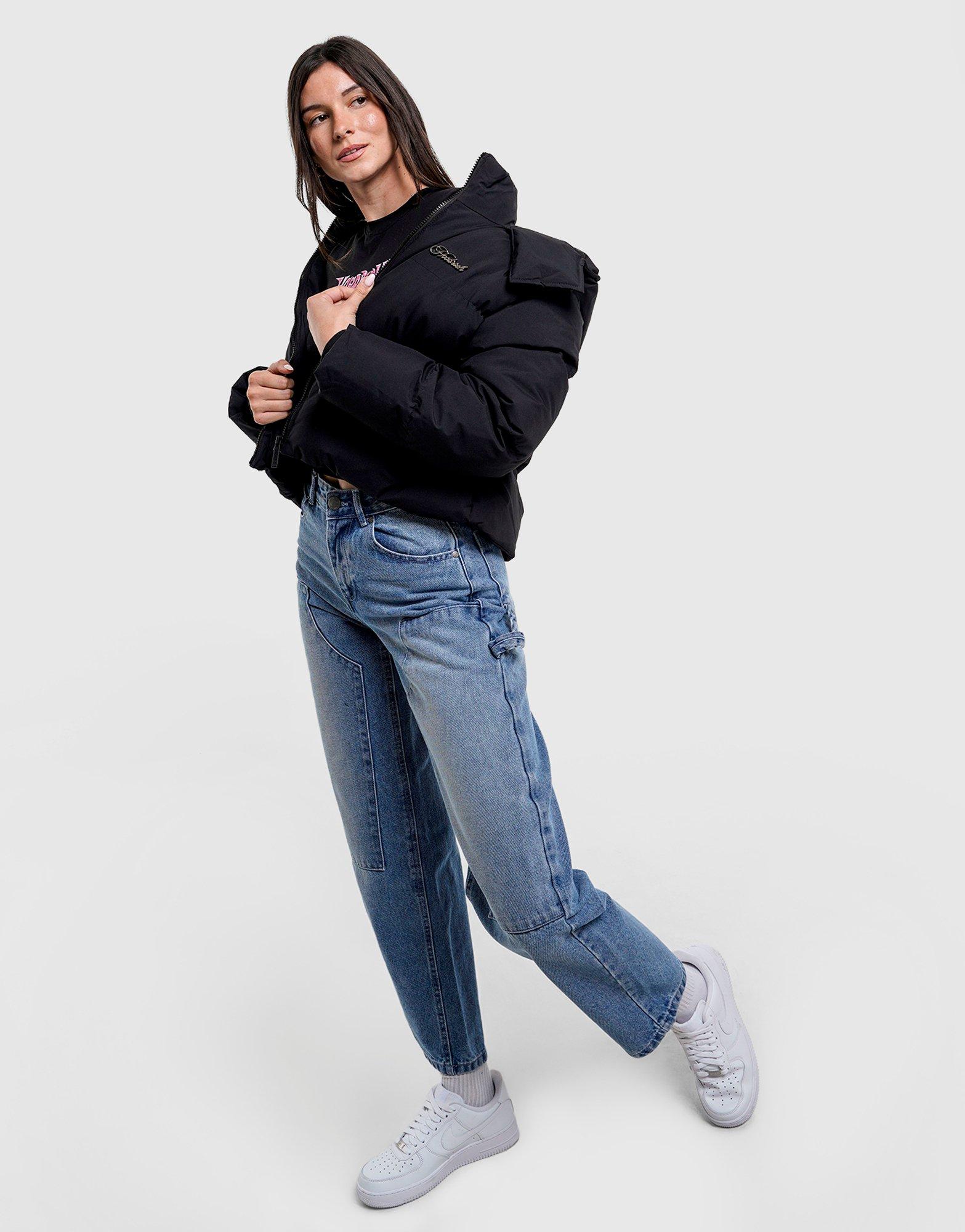 Dámska bunda HOODRICH BUNDA HUGO CROP PUFFER JKT BLK HW03250278 Černá