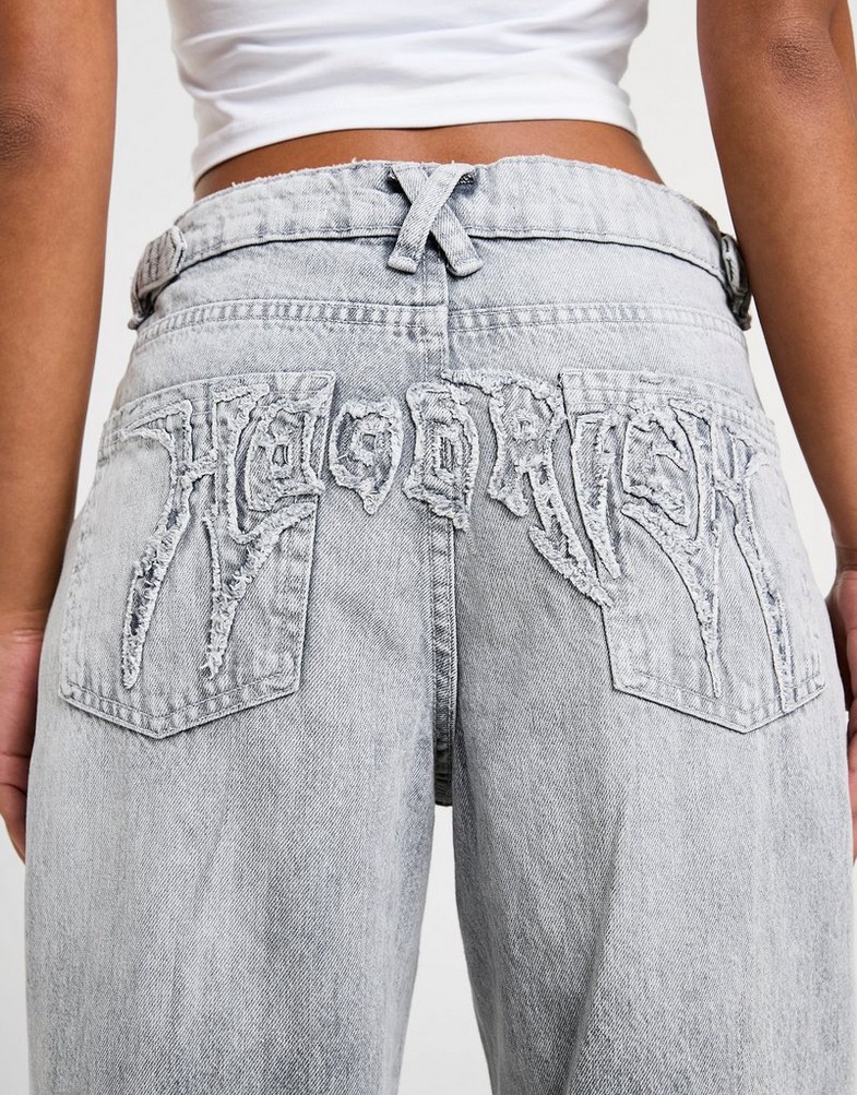 Жіночі джинси HOODRICH ШТАНИ SPARK APPLIQ JEAN L'GRY HW04250183 Сірий