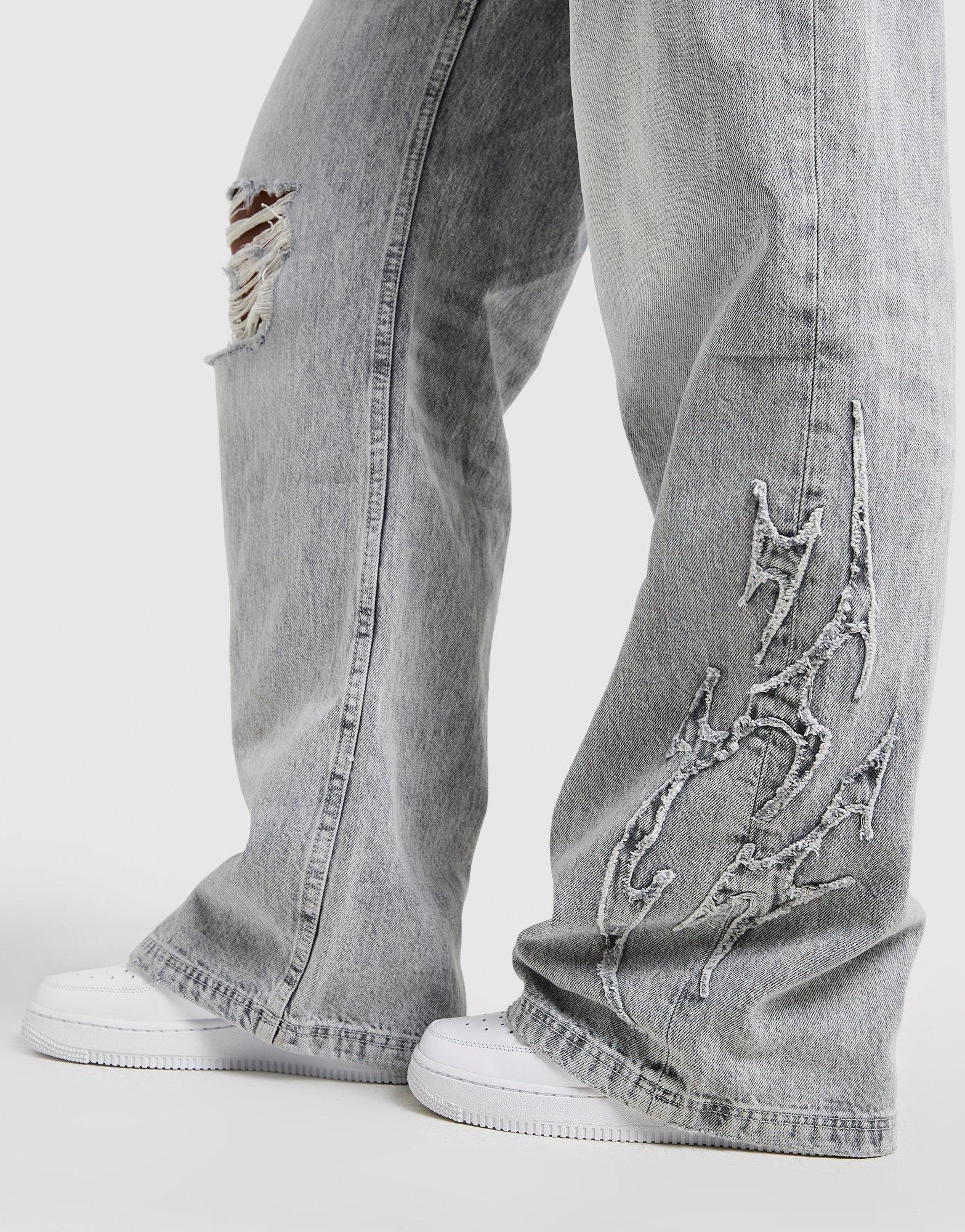 Дамски дънки HOODRICH ПАНТАЛОНИ SPARK APPLIQ JEAN L'GRY HW04250183 Сив