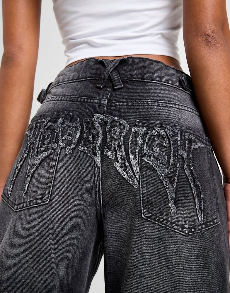 Жіночі джинси HOODRICH ШТАНИ SPARK APPLIQ JEAN BLK HW04250182 Чорний