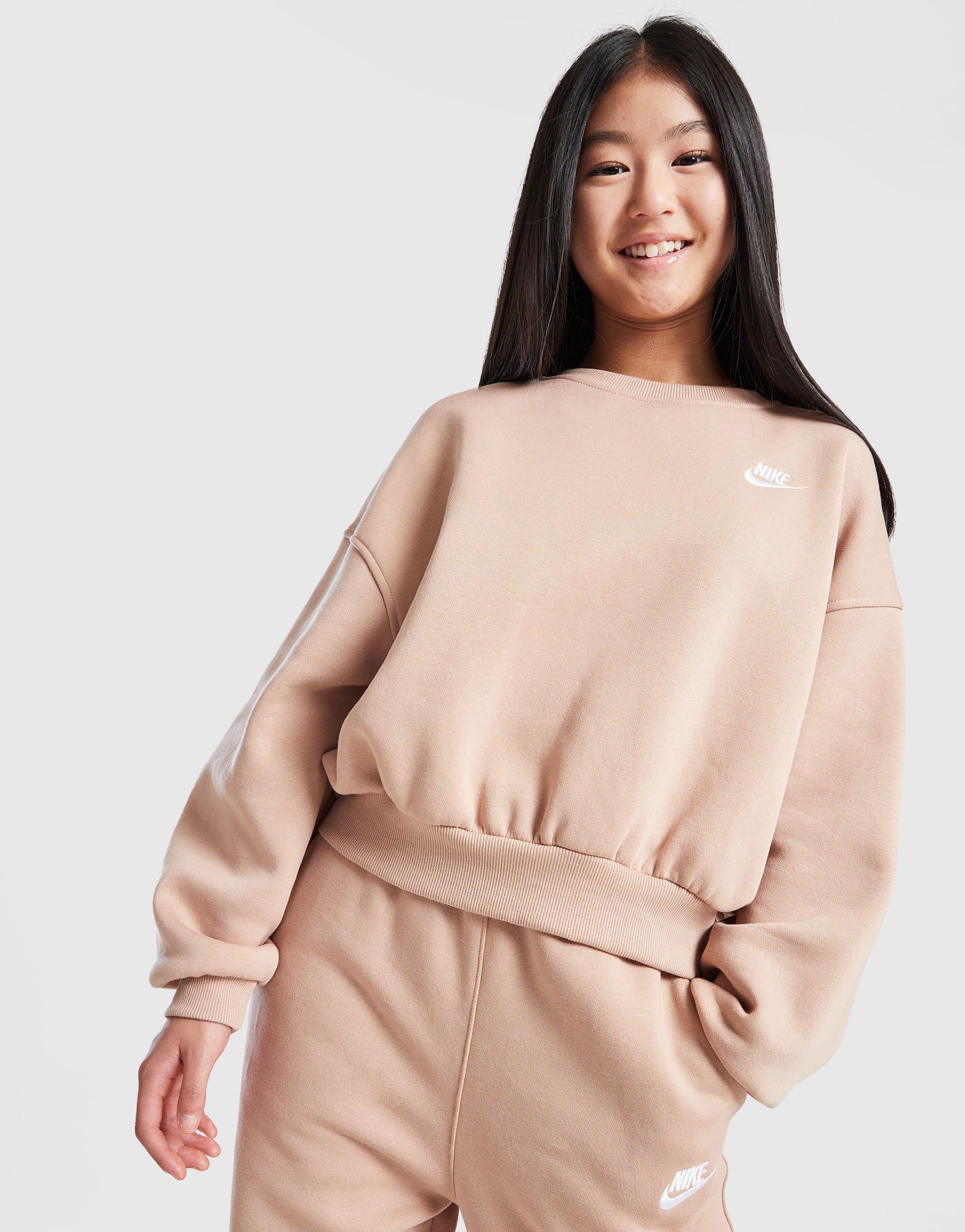 Nike Pulóver G Nsw Club Flc Bxy Crw Lbr