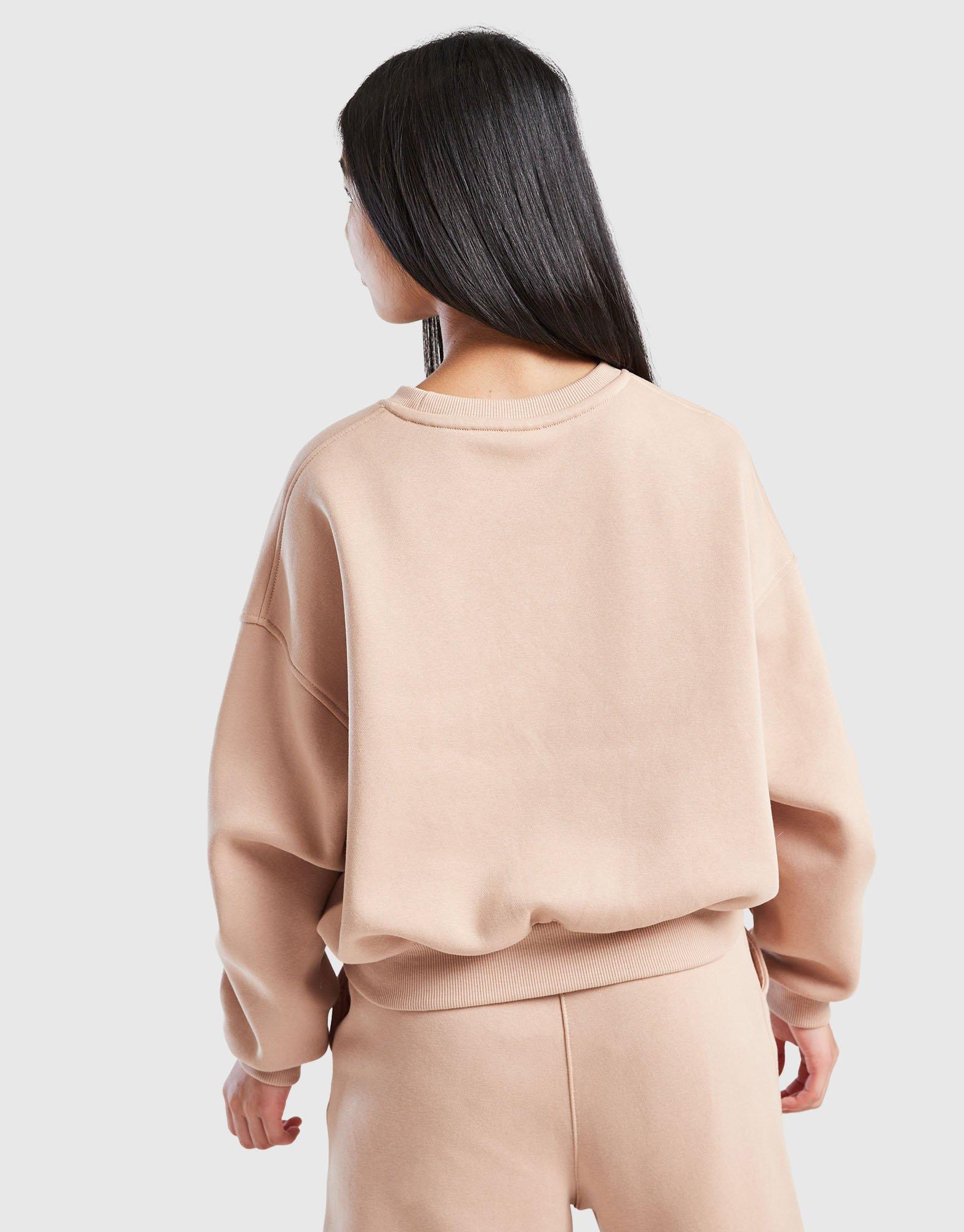 Dječji gornji dio trenirke NIKE VESTA G NSW CLUB FLC BXY CRW LBR FZ9244-200 smeđa