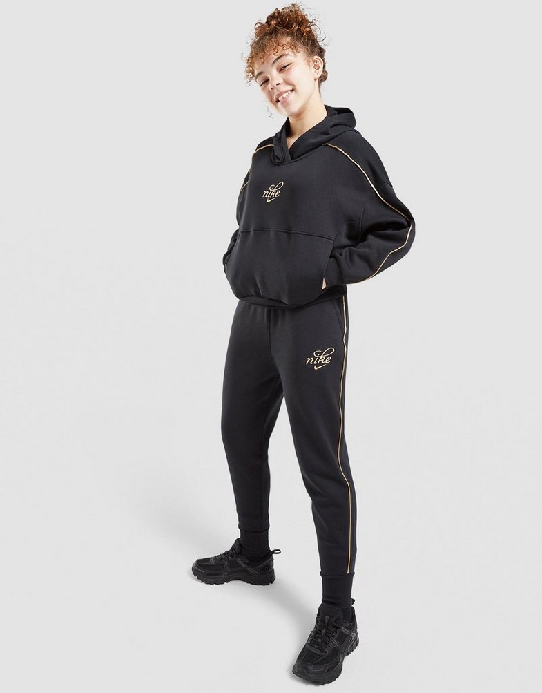 Pantaloni pentru copii NIKE PANTALONI  G NSW CLUB FLC OS JGGR GX SHNE HV0423-010 Negru