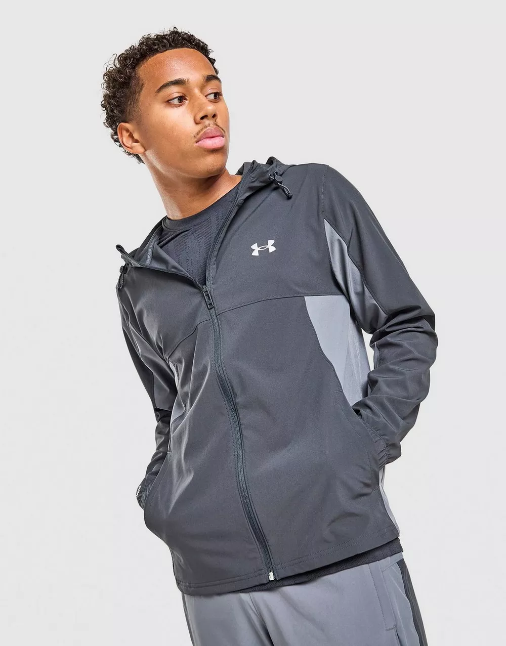 UNDER ARMOUR КОФТА З КАПЮШОНОМ TECH HYBRID WVN JCK, фото 1 з 6