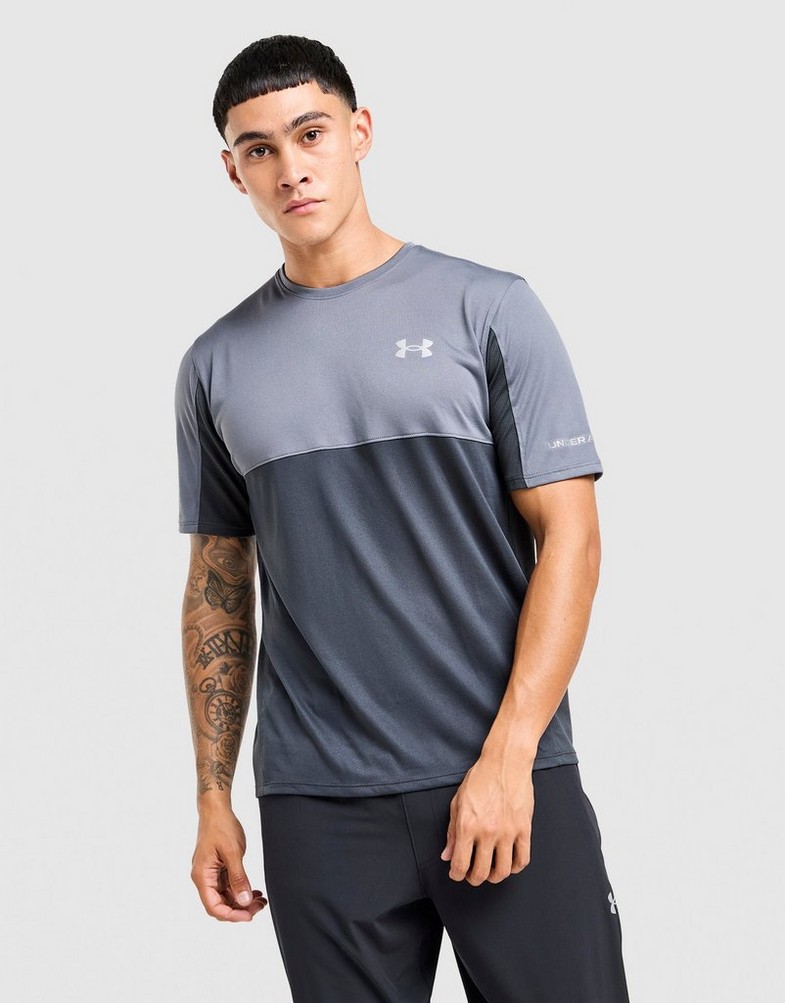 Tricou pentru bărbați UNDER ARMOUR TRICOU TECH HYBRID SS 6007954-016 Gri