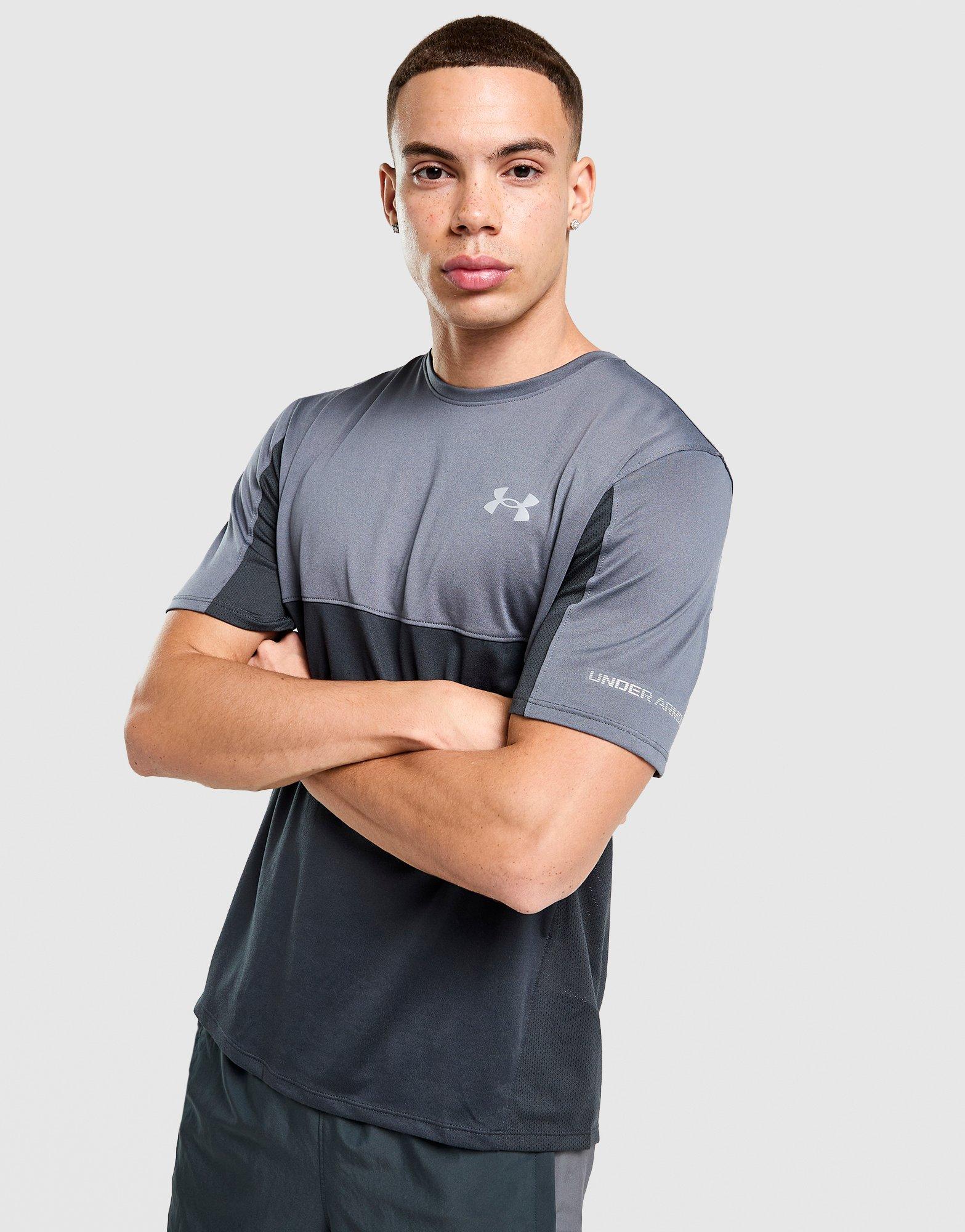 Tricou pentru bărbați UNDER ARMOUR TRICOU TECH HYBRID SS 6007954-016 Gri