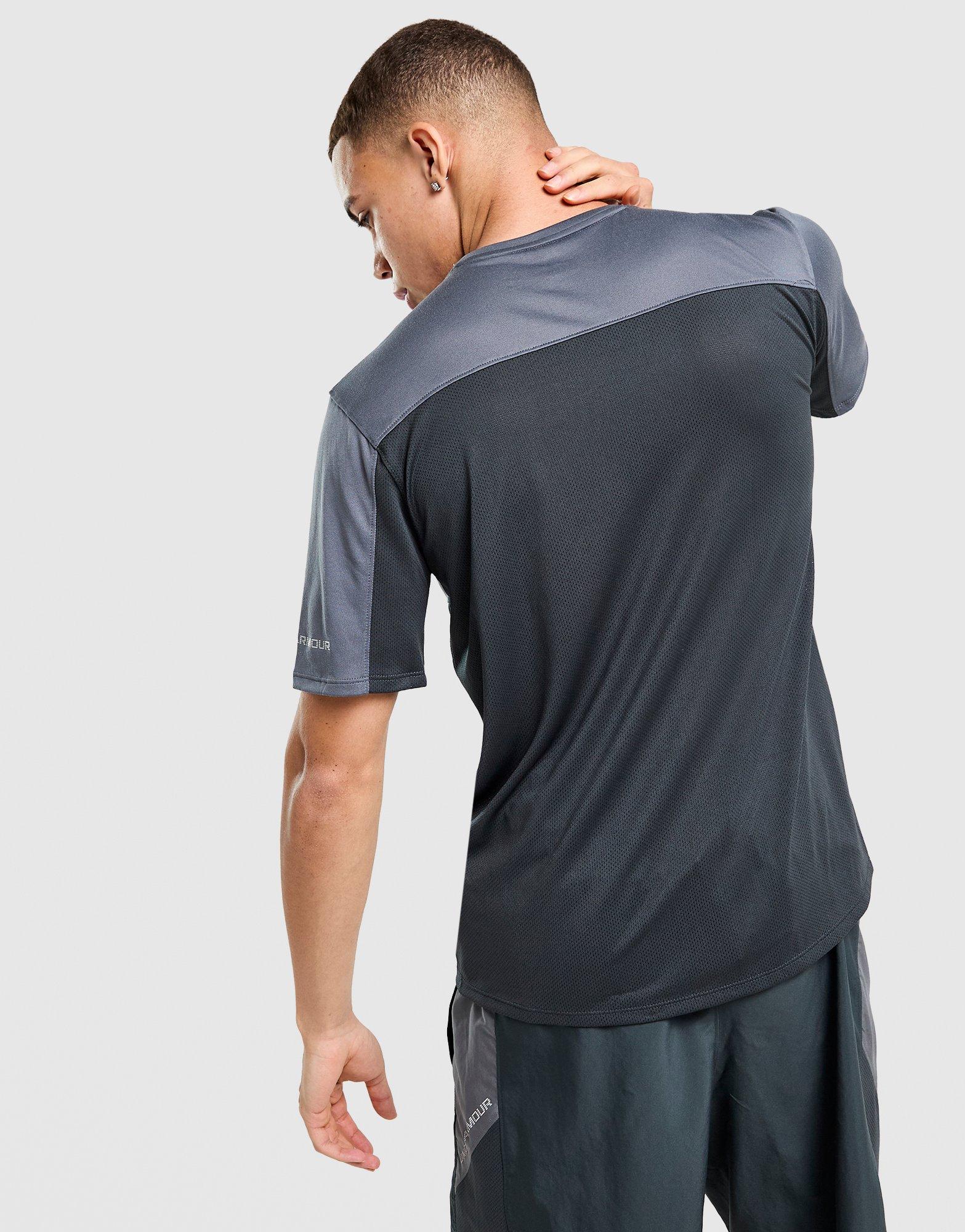 Tricou pentru bărbați UNDER ARMOUR TRICOU TECH HYBRID SS 6007954-016 Gri