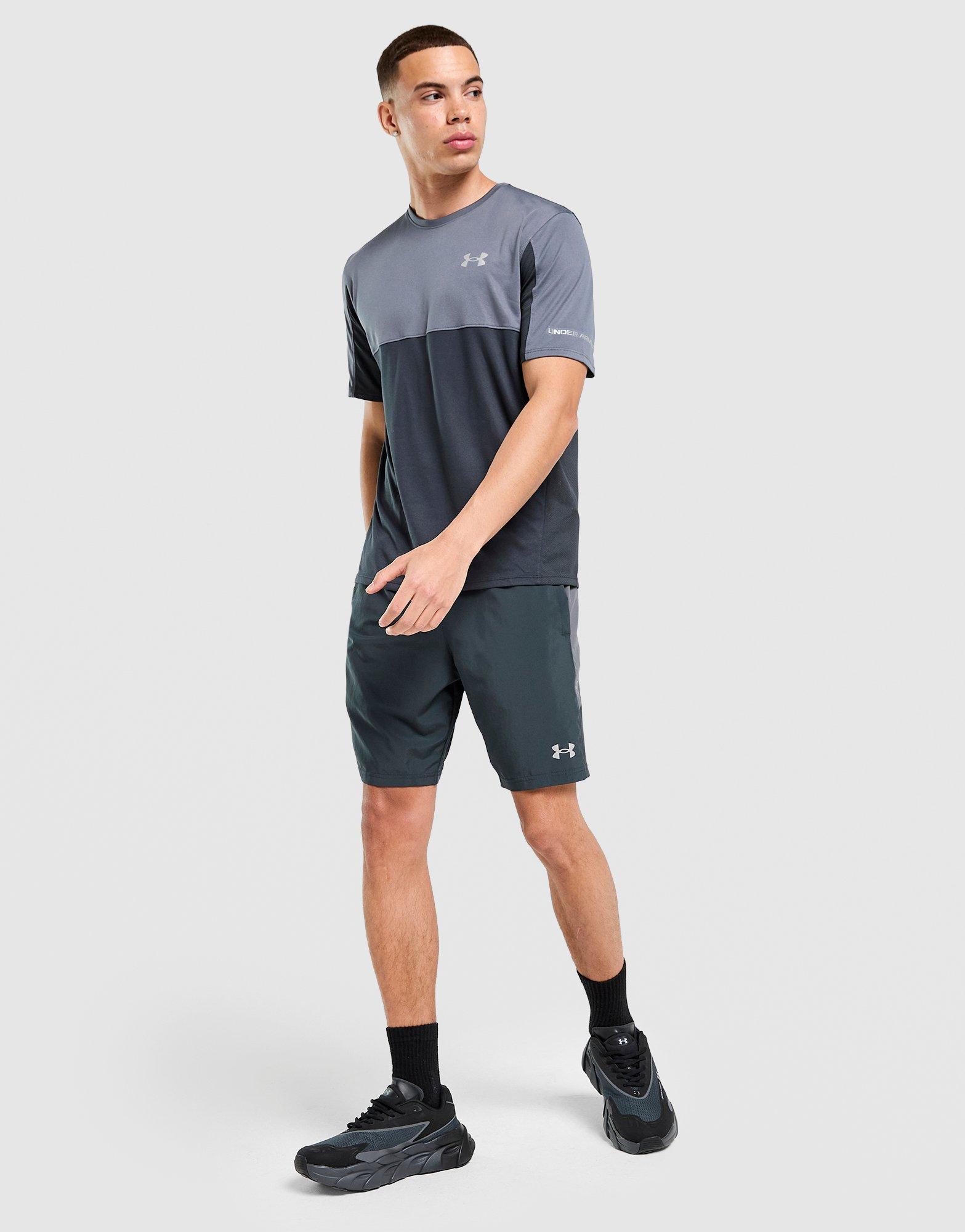 Tricou pentru bărbați UNDER ARMOUR TRICOU TECH HYBRID SS 6007954-016 Gri