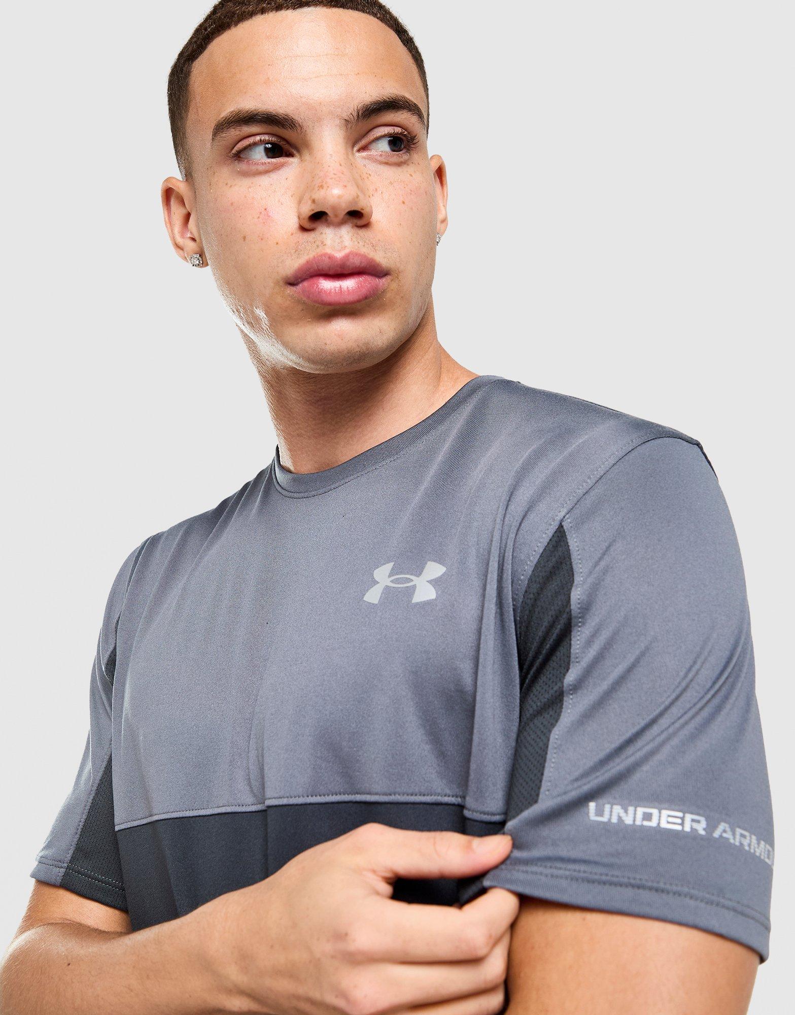 Tricou pentru bărbați UNDER ARMOUR TRICOU TECH HYBRID SS 6007954-016 Gri