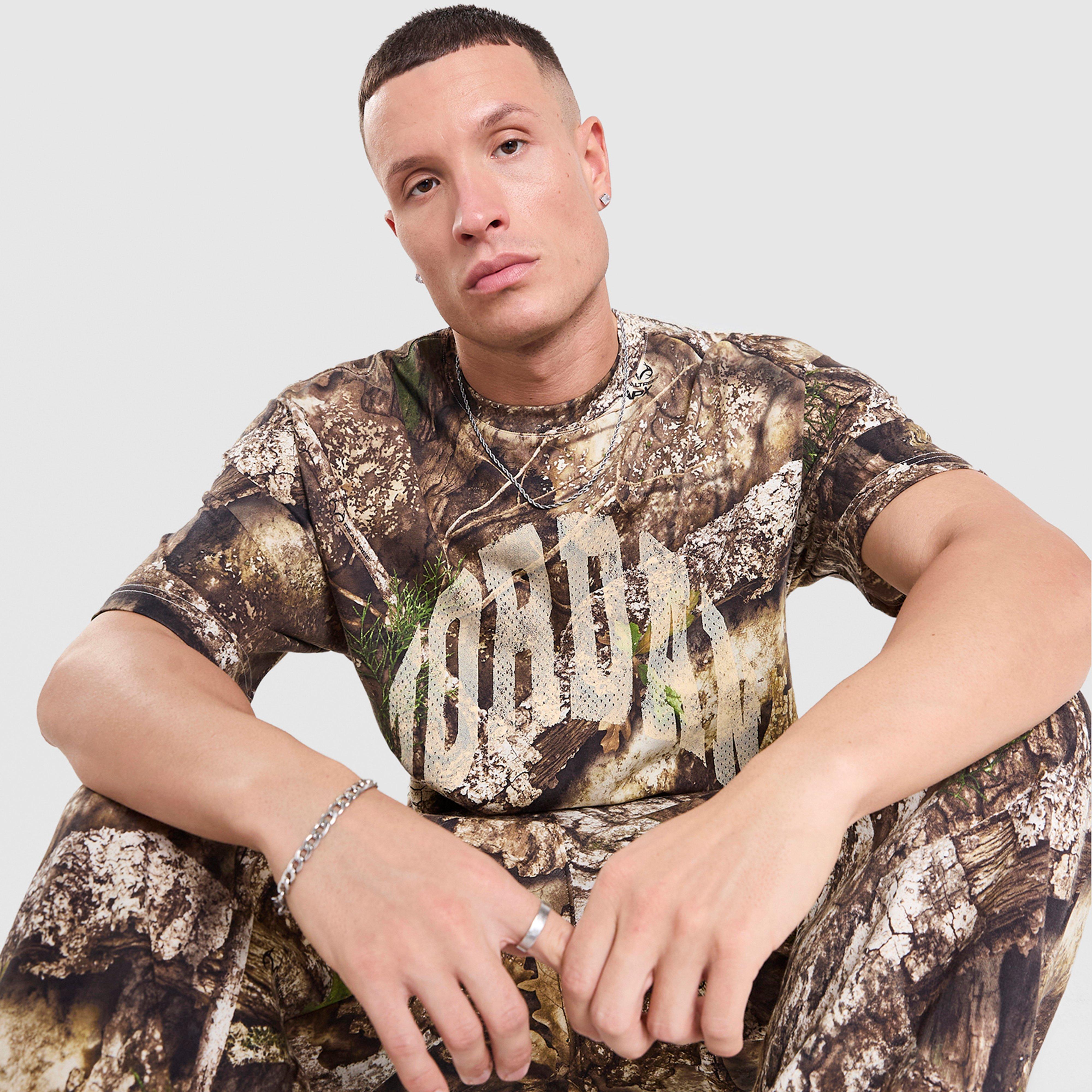 Férfi póló JORDAN PÓLÓ M J BRK RLT AOP SS CREW