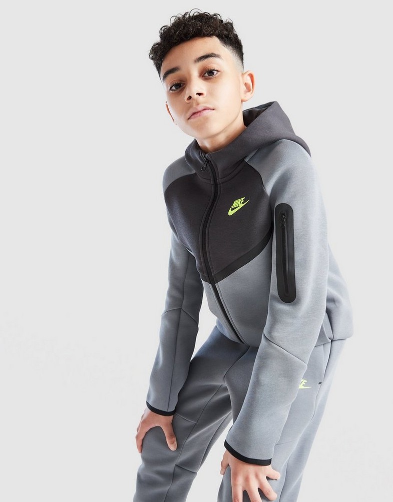 Дитячі кофти NIKE КОФТА З КАПЮШОНОМ B NSW TCH FLC FZ - PD HV5867-060 Сірий