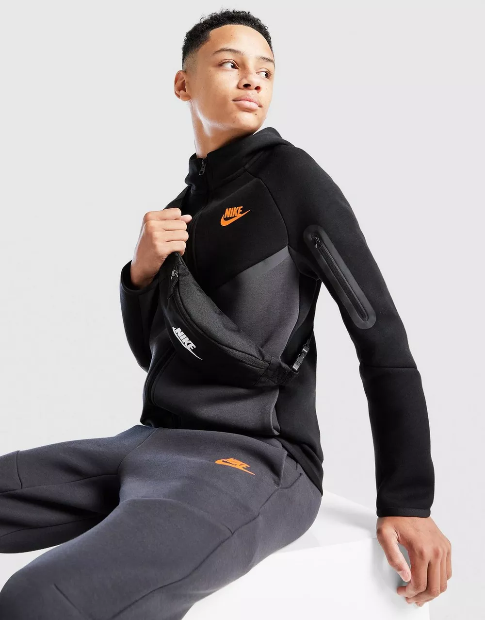 NIKE КОФТА B NSW TCH FLC FZ - PD, фото 1 з 7