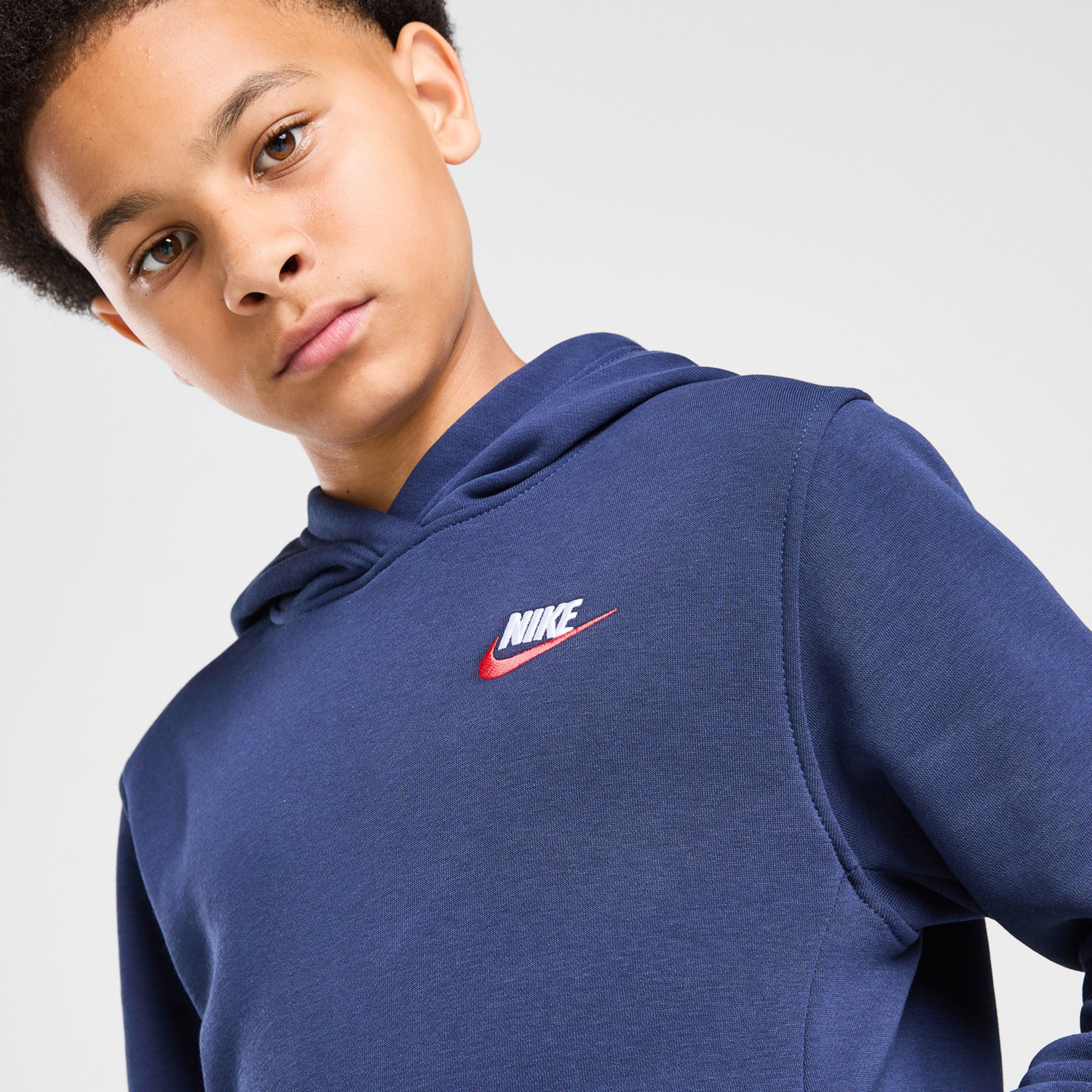 Detská mikina NIKE MIKINA S KAPUCŇOU K NSW CLUB FLC HDY LBR