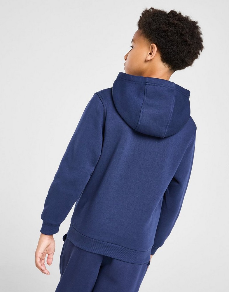 Detská mikina NIKE MIKINA S KAPUCŇOU K NSW CLUB FLC HDY LBR FD3000-412 Tmavomodrá