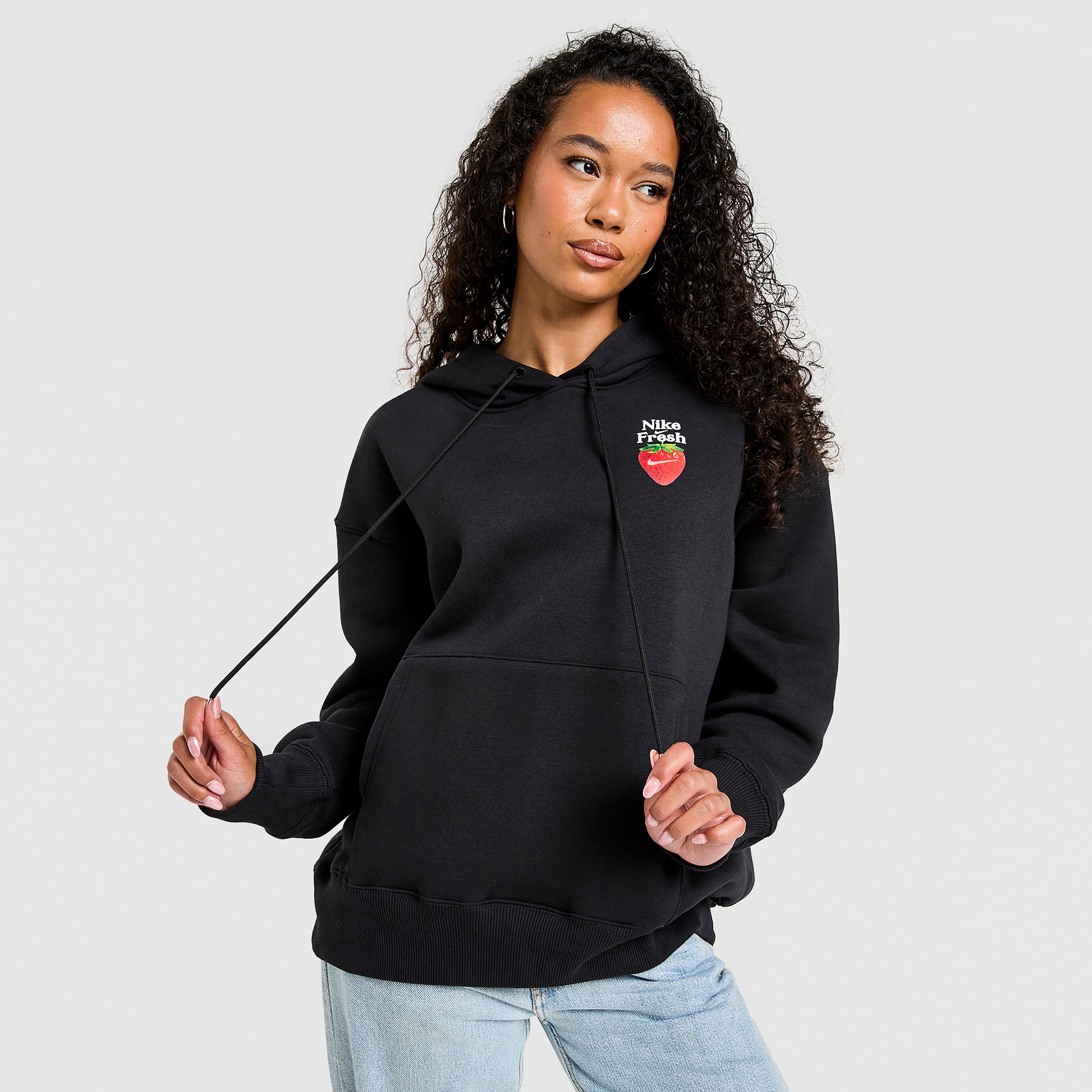 Bluză pentru femei NIKE BLUZĂ CU GLUGĂ W NSW FRT OS PO STWBRY HD