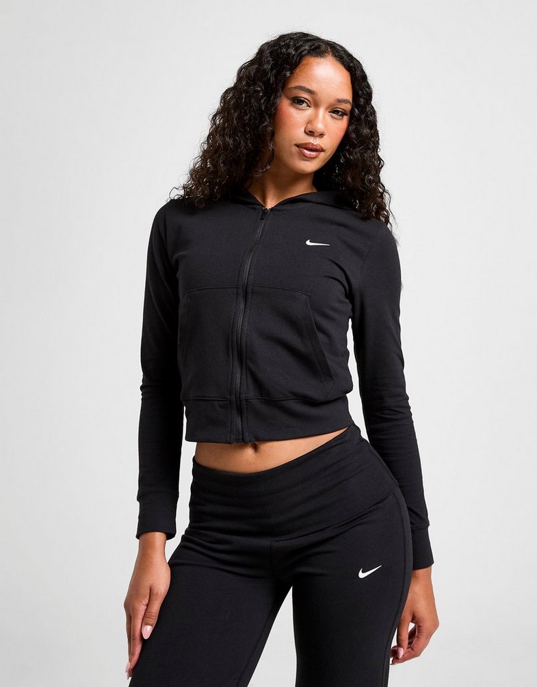 Női pulóver NIKE PULÓVER CIPZÁRAS KAPUCNIS W NSW FZ HD LS TOP IQ1435-010 Fekete