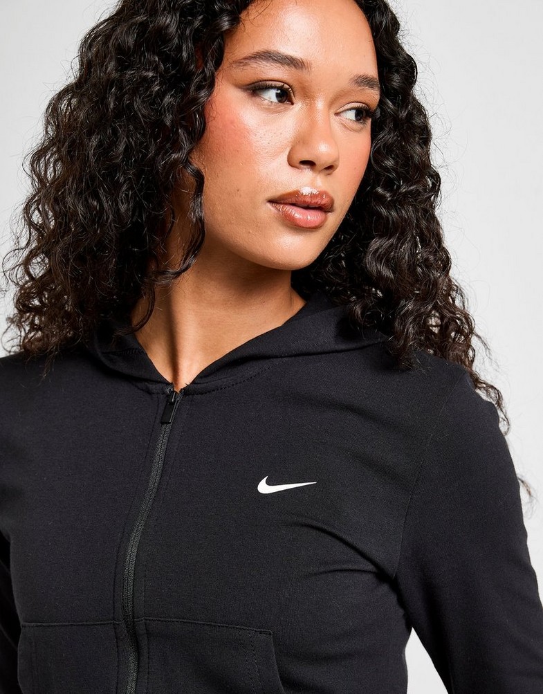 Női pulóver NIKE PULÓVER CIPZÁRAS KAPUCNIS W NSW FZ HD LS TOP IQ1435-010 Fekete