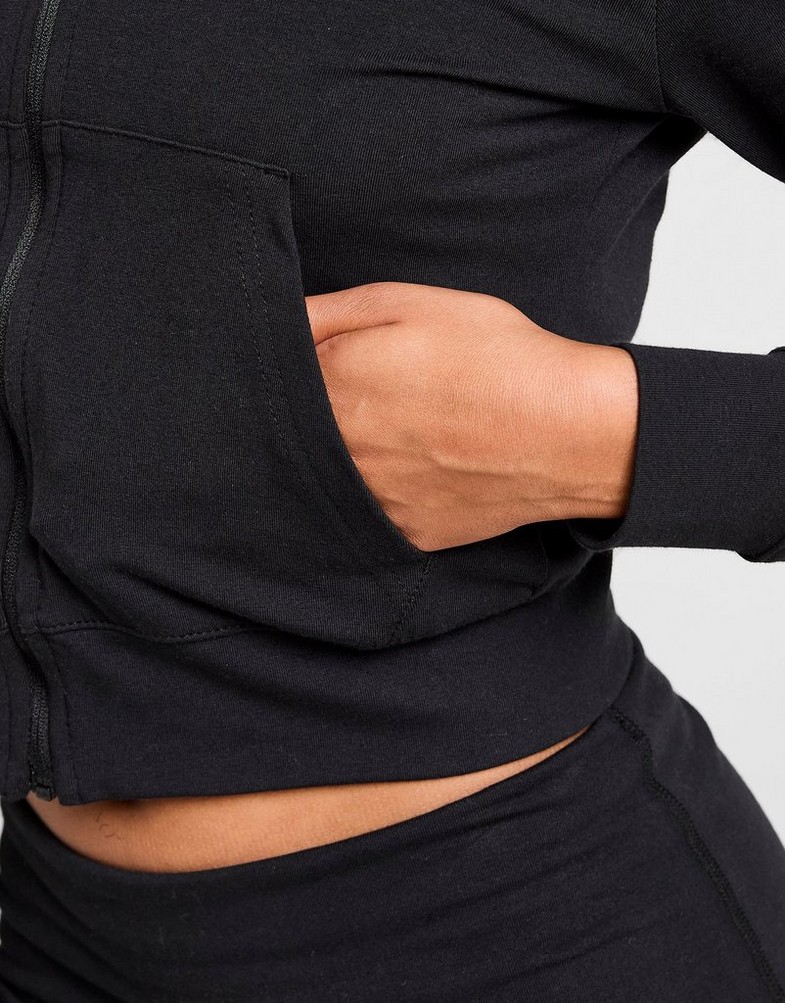 Női pulóver NIKE PULÓVER CIPZÁRAS KAPUCNIS W NSW FZ HD LS TOP IQ1435-010 Fekete