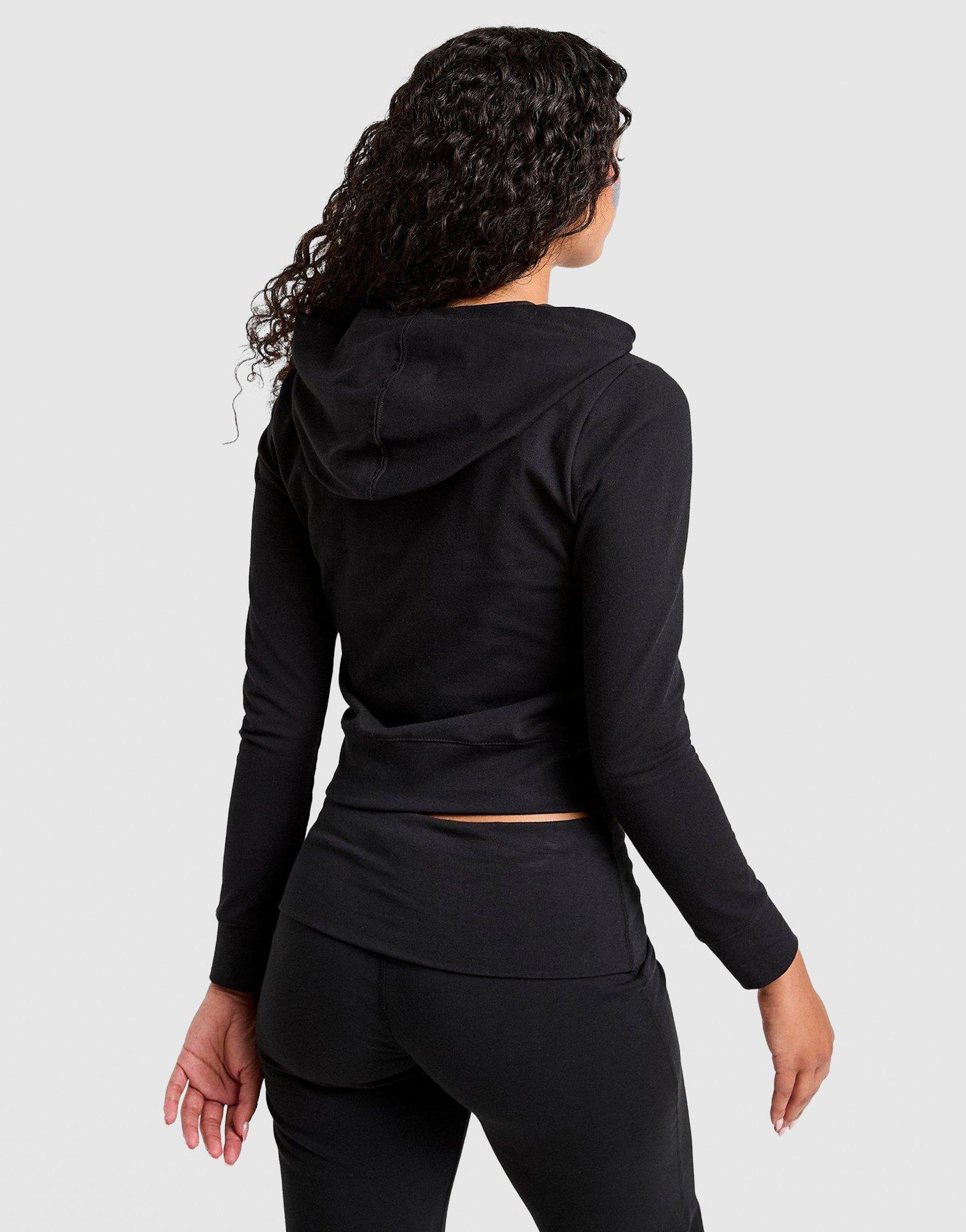 Дамска блуза NIKE СУИТЧЪР СЪС ЗАКОПЧАВАНЕ С   КАЧУЛКА W NSW FZ HD LS ТОП IQ1435-010 Черен