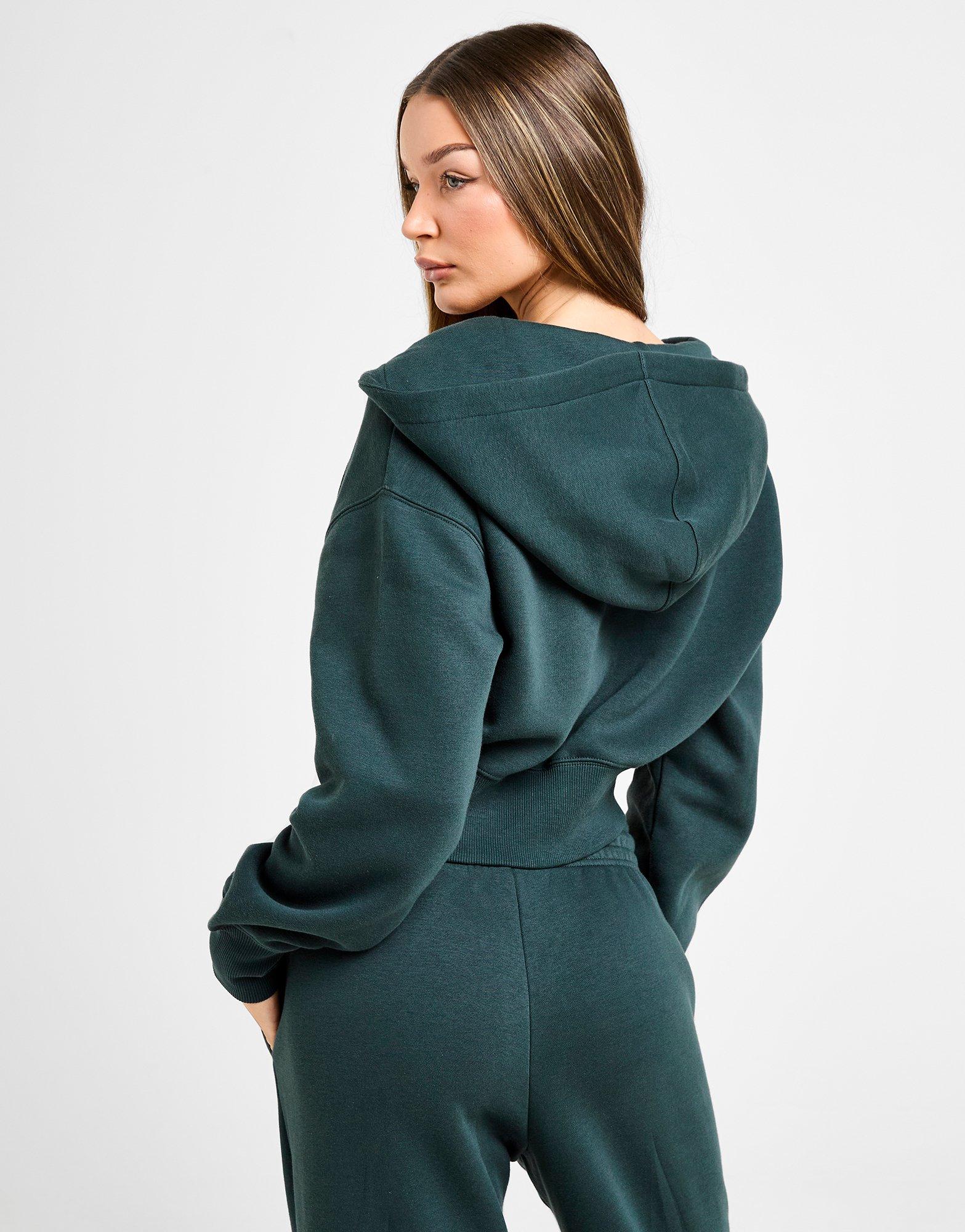 Bluză pentru femei NIKE BLUZĂ CU GLUGĂ W NSW PHNX FLC CRP HV2426-390 Verde