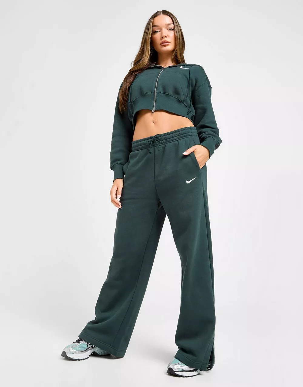 NIKE ШТАНИ W NSW PHNX FLC HR PANT WIDE 2, фото 1 з 6