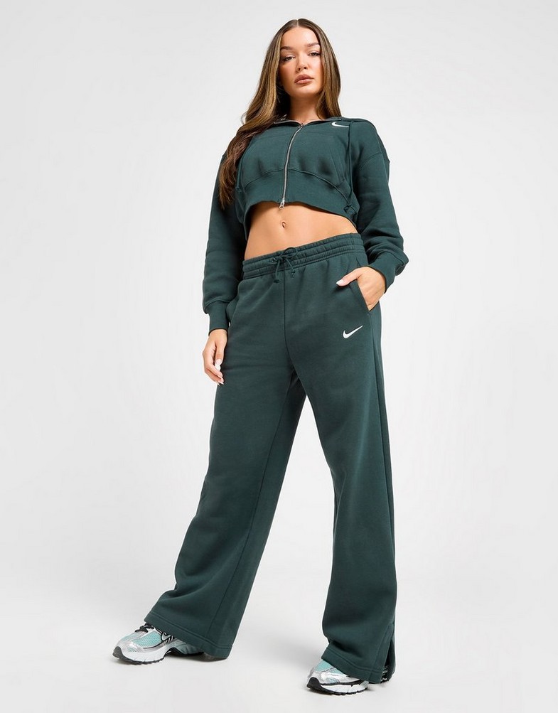 Dámske nohavice NIKE NOHAVICE  W NSW PHNX FLC HR PANT WIDE 2 IH1011-390 Zelená