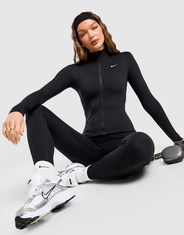 Bluză pentru femei NIKE BLUZĂ W NK ONE DF FZ FITTED JKT IM7046-010 Negru
