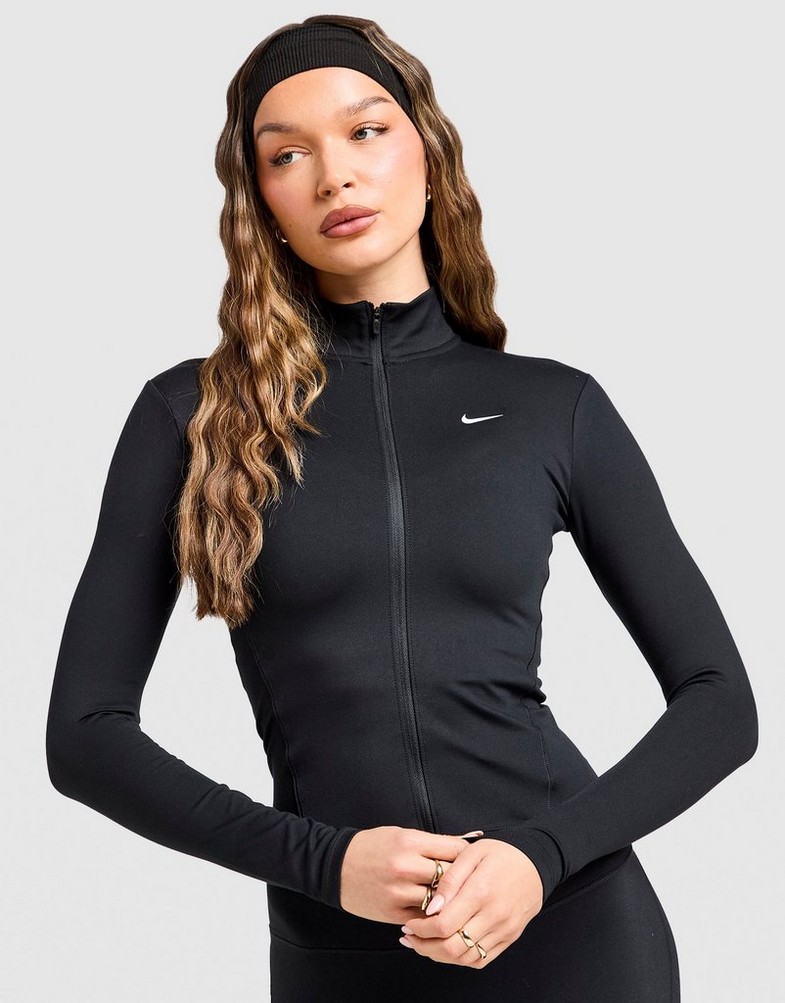 Bluză pentru femei NIKE BLUZĂ W NK ONE DF FZ FITTED JKT IM7046-010 Negru