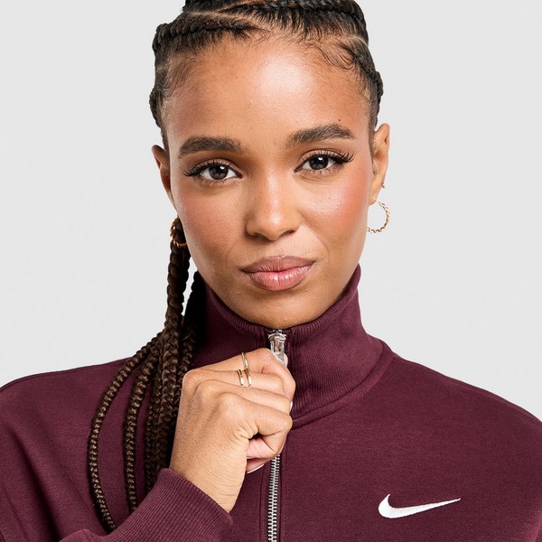 NIKE КОФТА НА БЛИСКАВЦІ З КАПЮШОНОМ   W NSW PHNX FLC CRP
