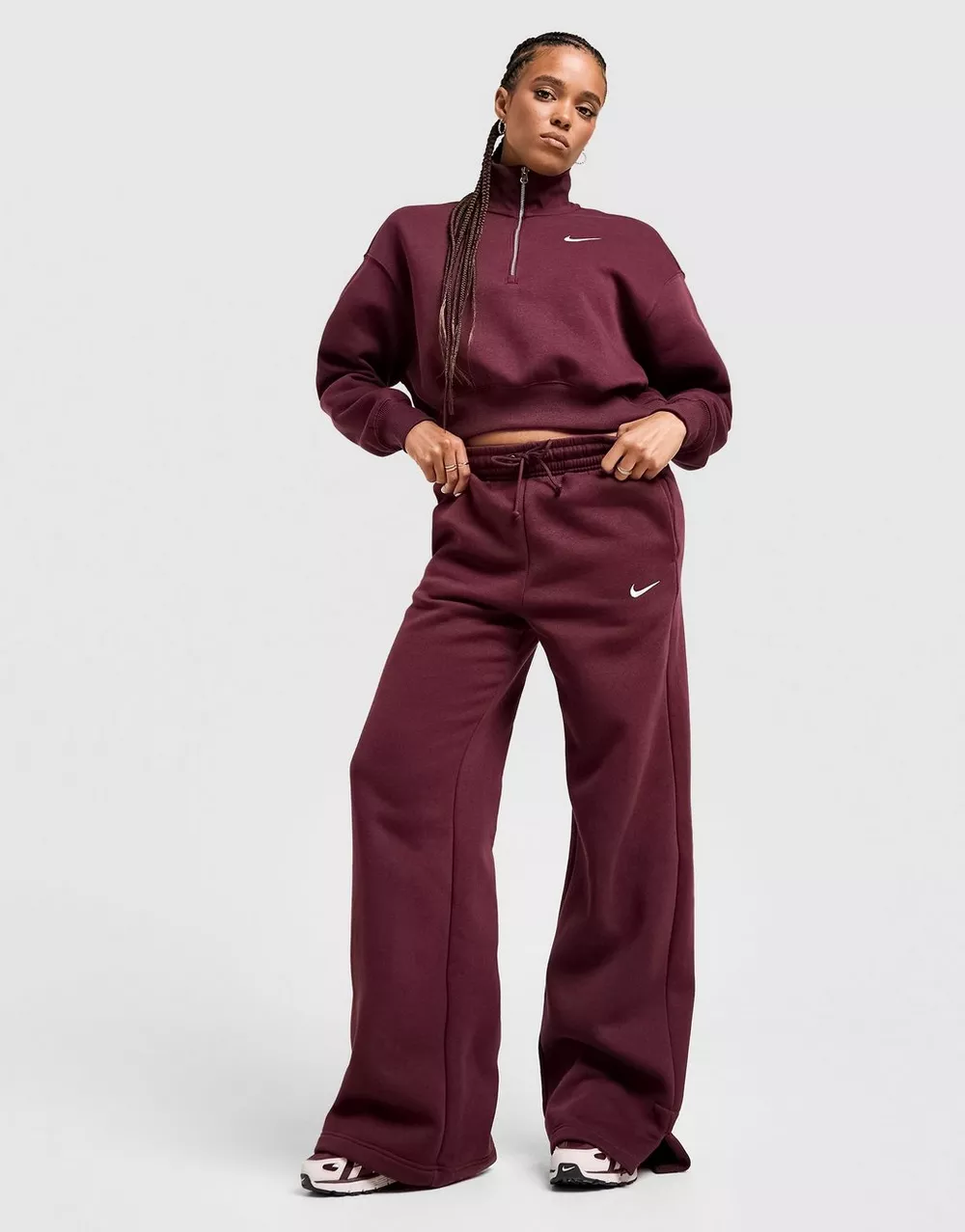 NIKE ШТАНИ W NSW PHNX FLC HR PANT WIDE 2, фото 1 з 6