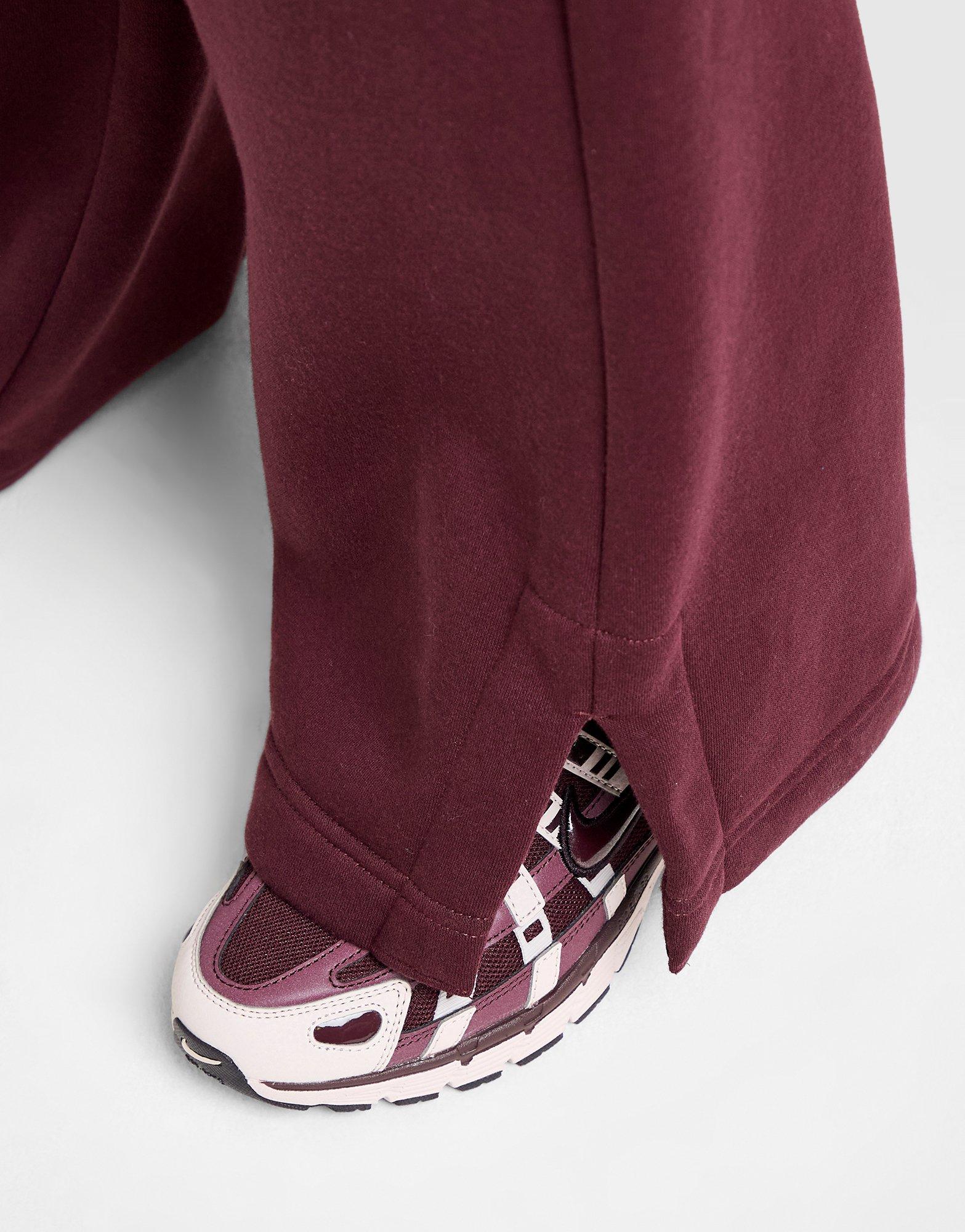Pantaloni pentru femei NIKE PANTALONI  W NSW PHNX FLC HR PANT WIDE 2 IH1011-652 Bordo