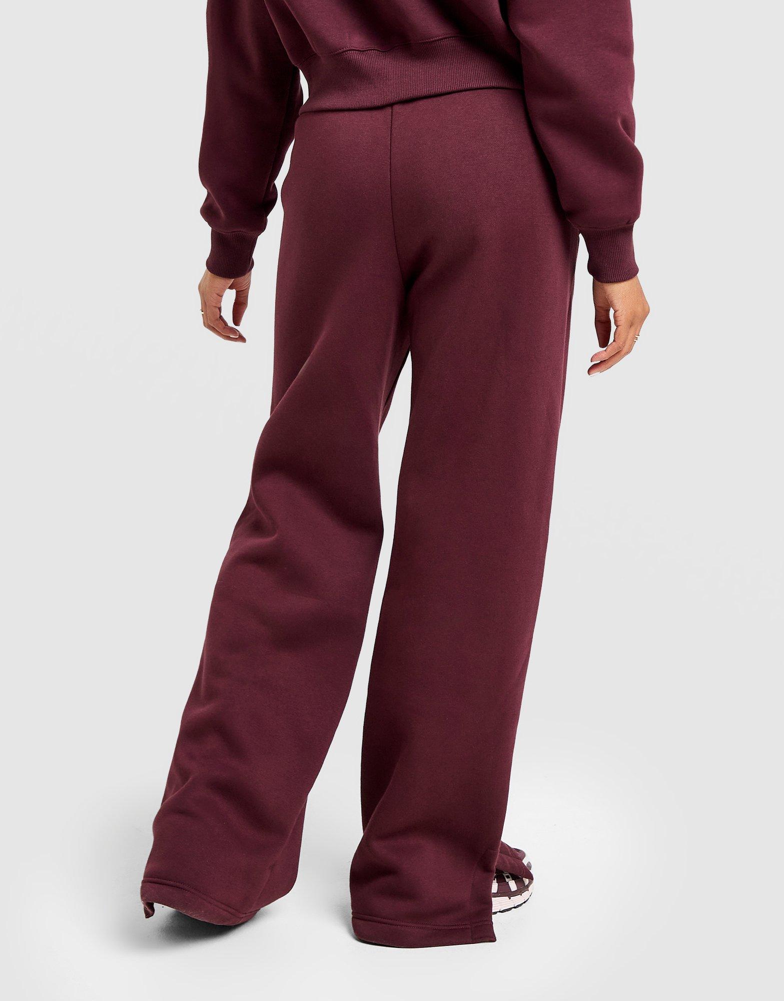 Pantaloni pentru femei NIKE PANTALONI  W NSW PHNX FLC HR PANT WIDE 2 IH1011-652 Bordo