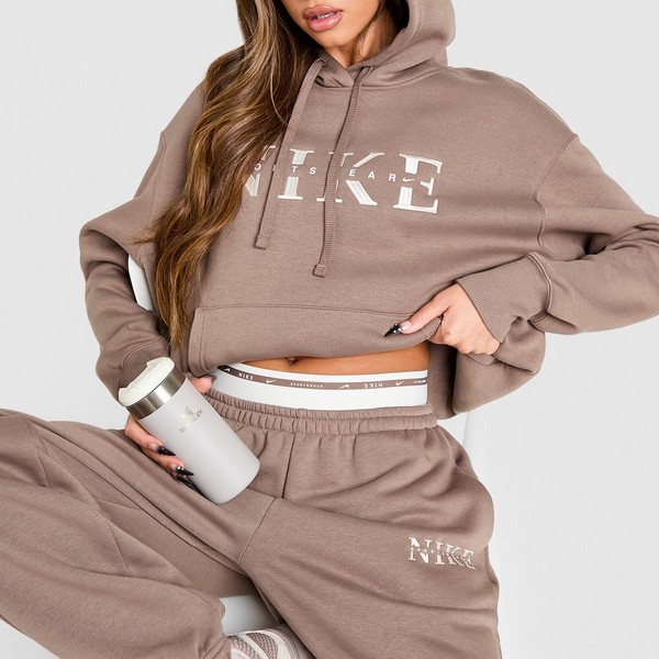 NIKE СУИТЧЪР С КАЧУЛКА W NSW PHNX FLC PO HOOD GLS