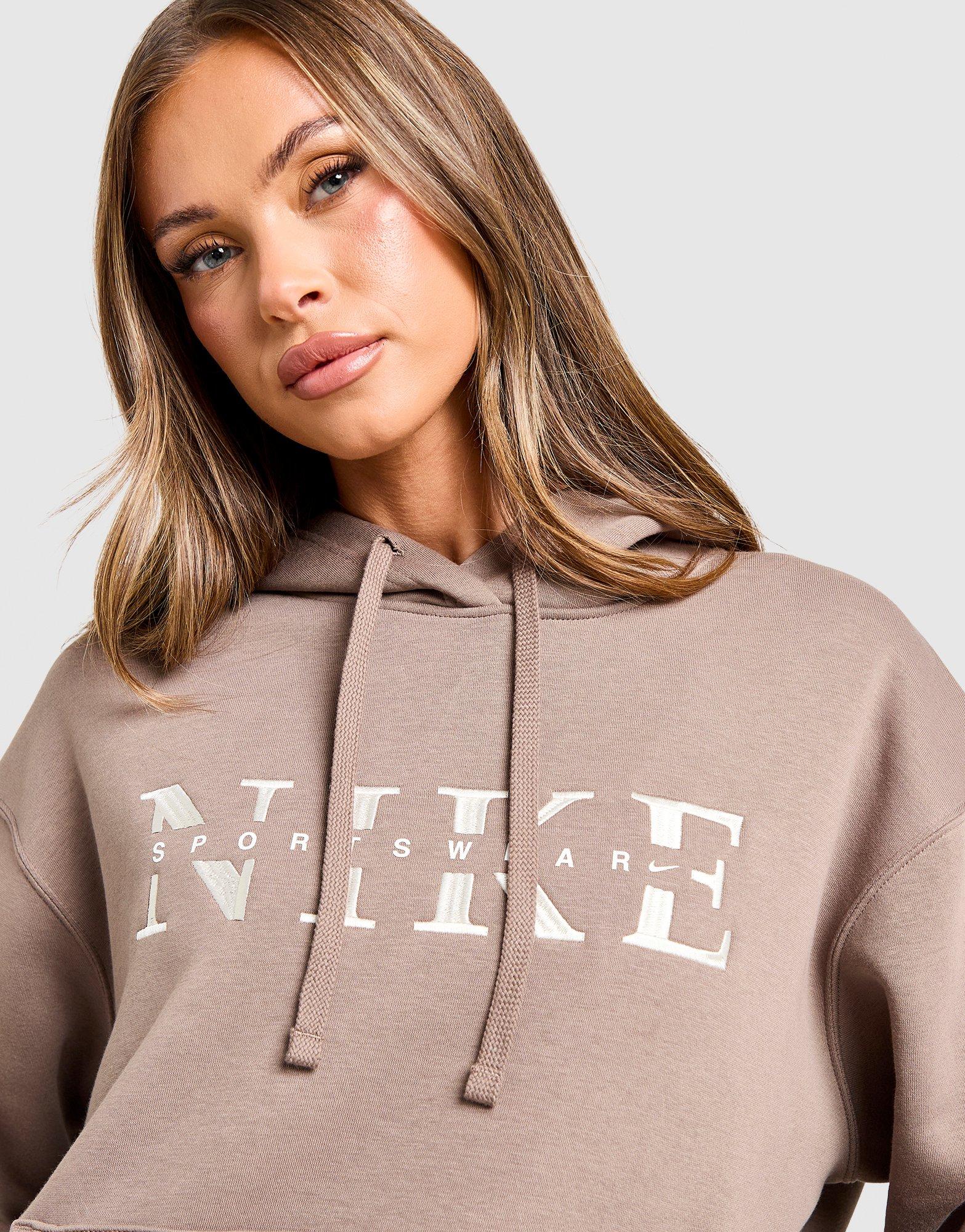 Жіночі кофти NIKE КОФТА З КАПЮШОНОМ W NSW PHNX FLC PO HOOD GLS IH4054-214 Коричневий