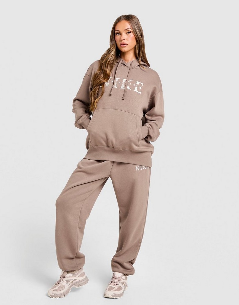 Dámska mikina NIKE MIKINA S KAPUCŇOU W NSW PHNX FLC PO HOOD GLS IH4054-214 Hnedá