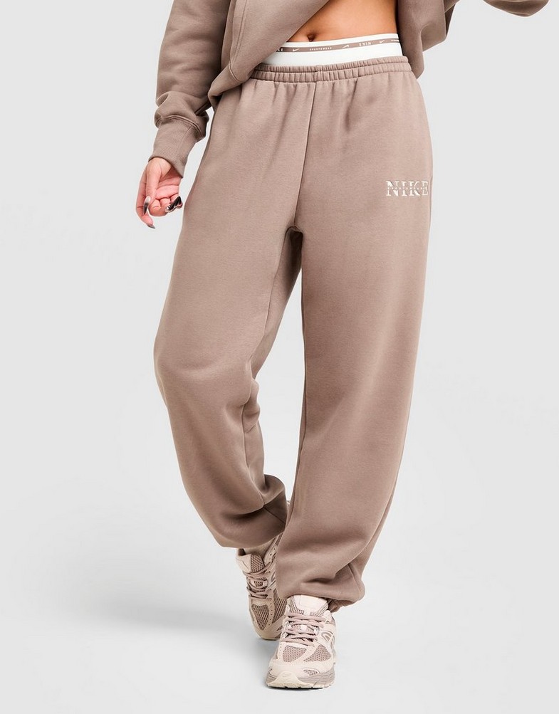 NIKE SPODNIE W NSW PHNX FLC HR PANT GLS IH4055-214 Brązowy