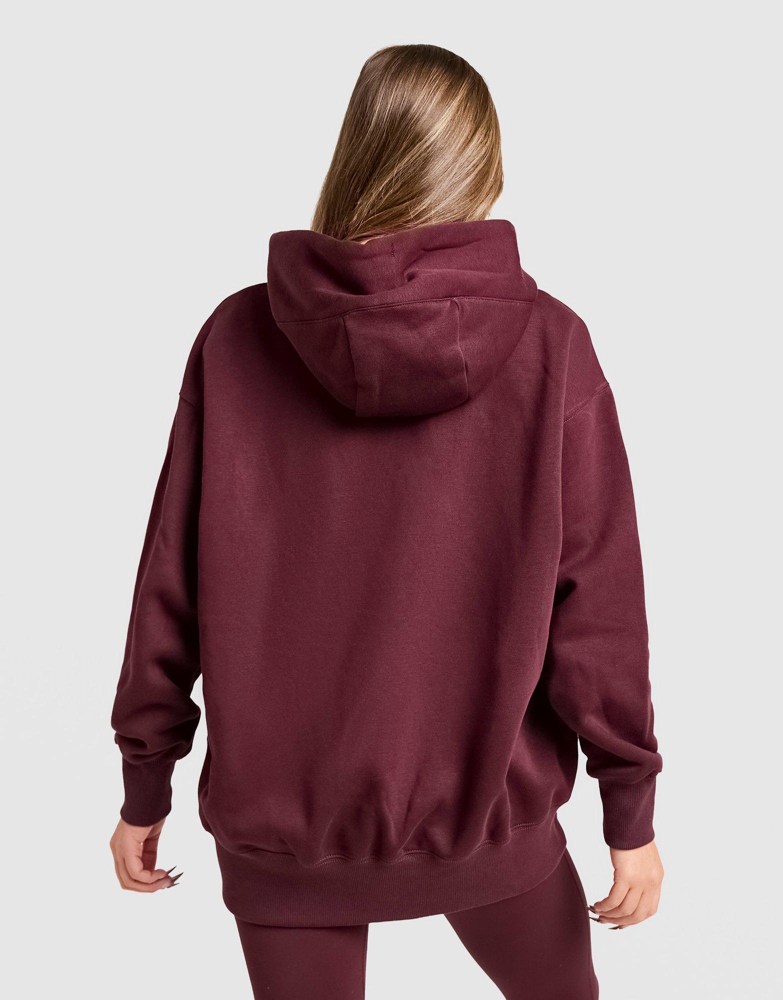 Dámska mikina NIKE MIKINA S KAPUCŇOU W NSW PHNX FLC OS PO HOODIE DQ5860-652 Bordová