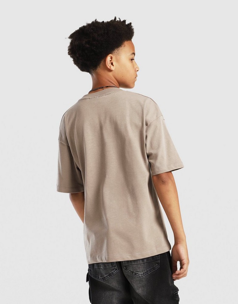 Koszulka, t-shirt dziecięcy SUPPLY&DEMAND T-SHIRT OVAL TEE SUPTJB17827866 Brązowy