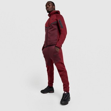 Nike Tech Fleece - Pantaloni si hanorace culoare bordo - JD Sports